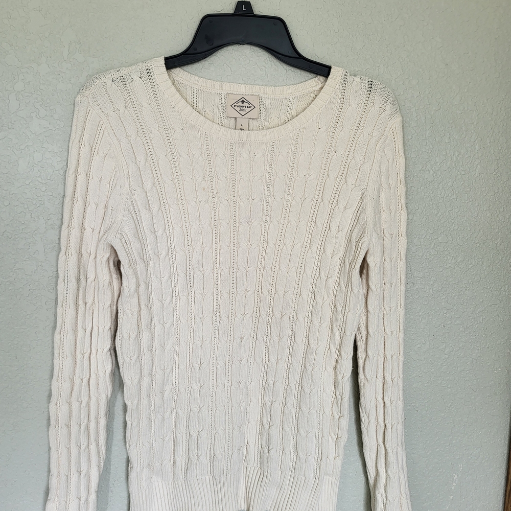 St. John's Bay Cream Cable Knit Sweater